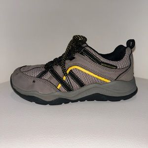 Stylish Kids' Gray and Yellow Water-Resistant Boots